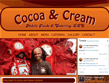 Tablet Screenshot of cocoaandcreamcatering.com
